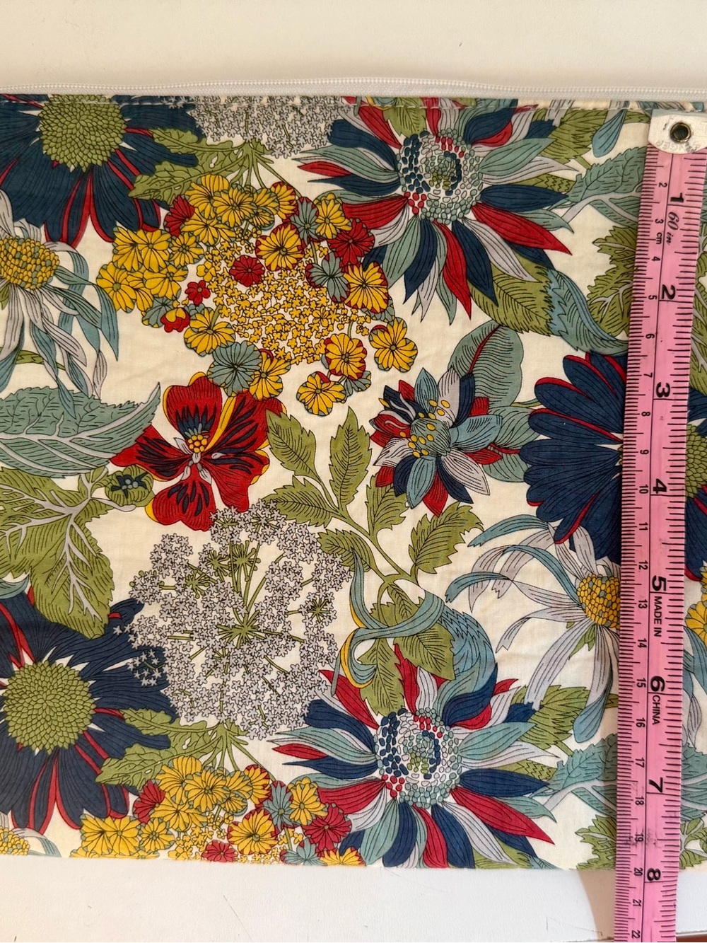 Handmade Japan Liberty Print Floral Zipper Pouch - Angelica Garla Motif - Picture 5 of 5